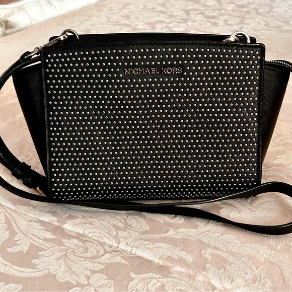 Michael Kors Handbags - Michael Kors Mini Selma Micro-Stud Messenger Bag